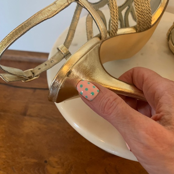 Adrianna Papell gold braid sandals-6M - Picture 7 of 7